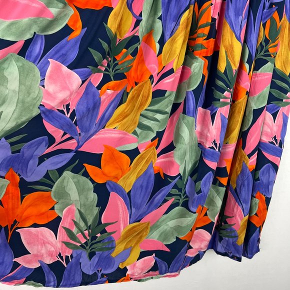 NWT Abel the Label Leonard Floral Leaf Maxi Skirt Slits Size Large L NEW - Picture 13 of 14